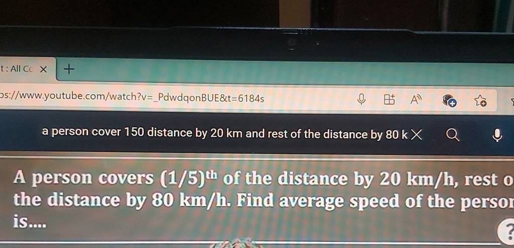 a-person-cover-150-distance-by-20-km-and-rest-of-the-distance-by-80k-a