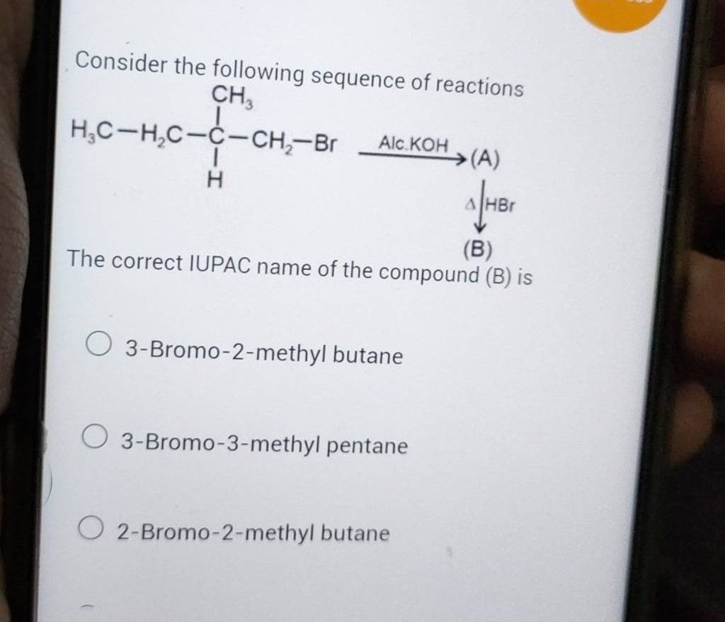 Consider the following sequence of reactions The correct IUPAC name of th..