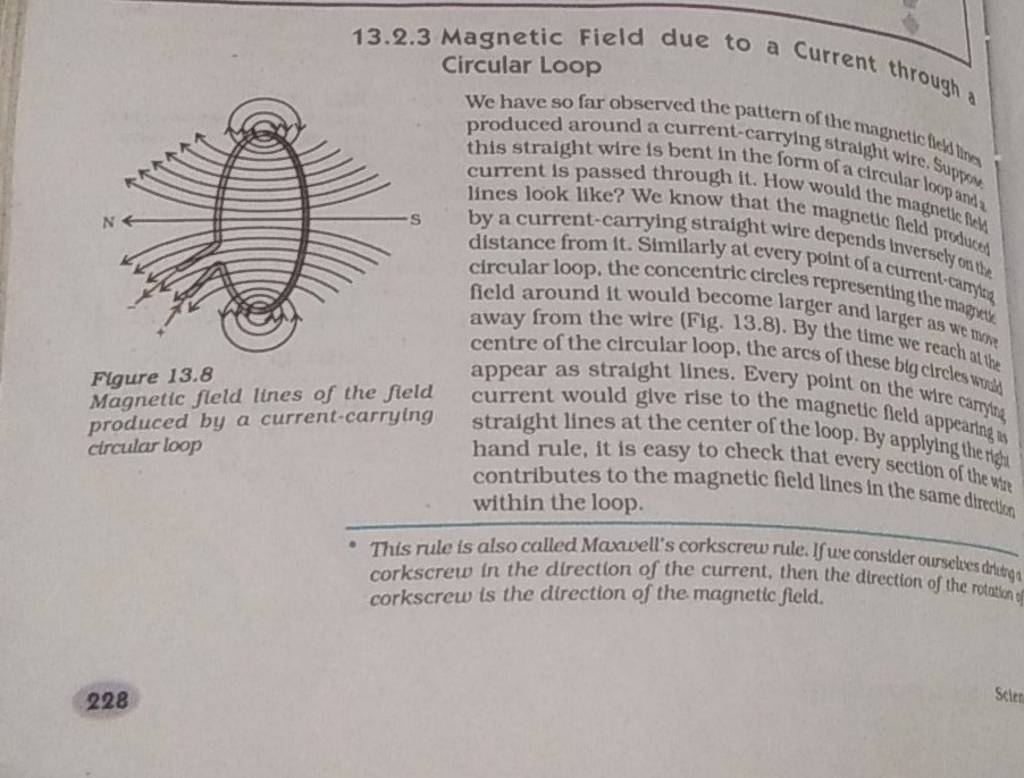 13 2 3 Magnetic Field Due To A Current Thro Circular Loop Re Fig 13 8