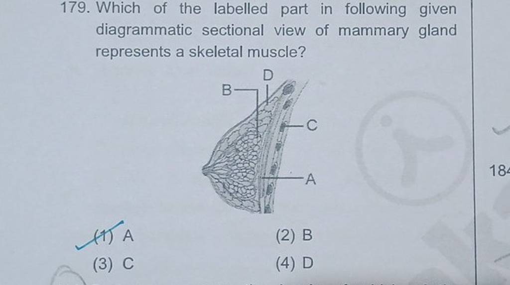 Which Of The Labelled Part In Following Given Diagrammatic Sectional View