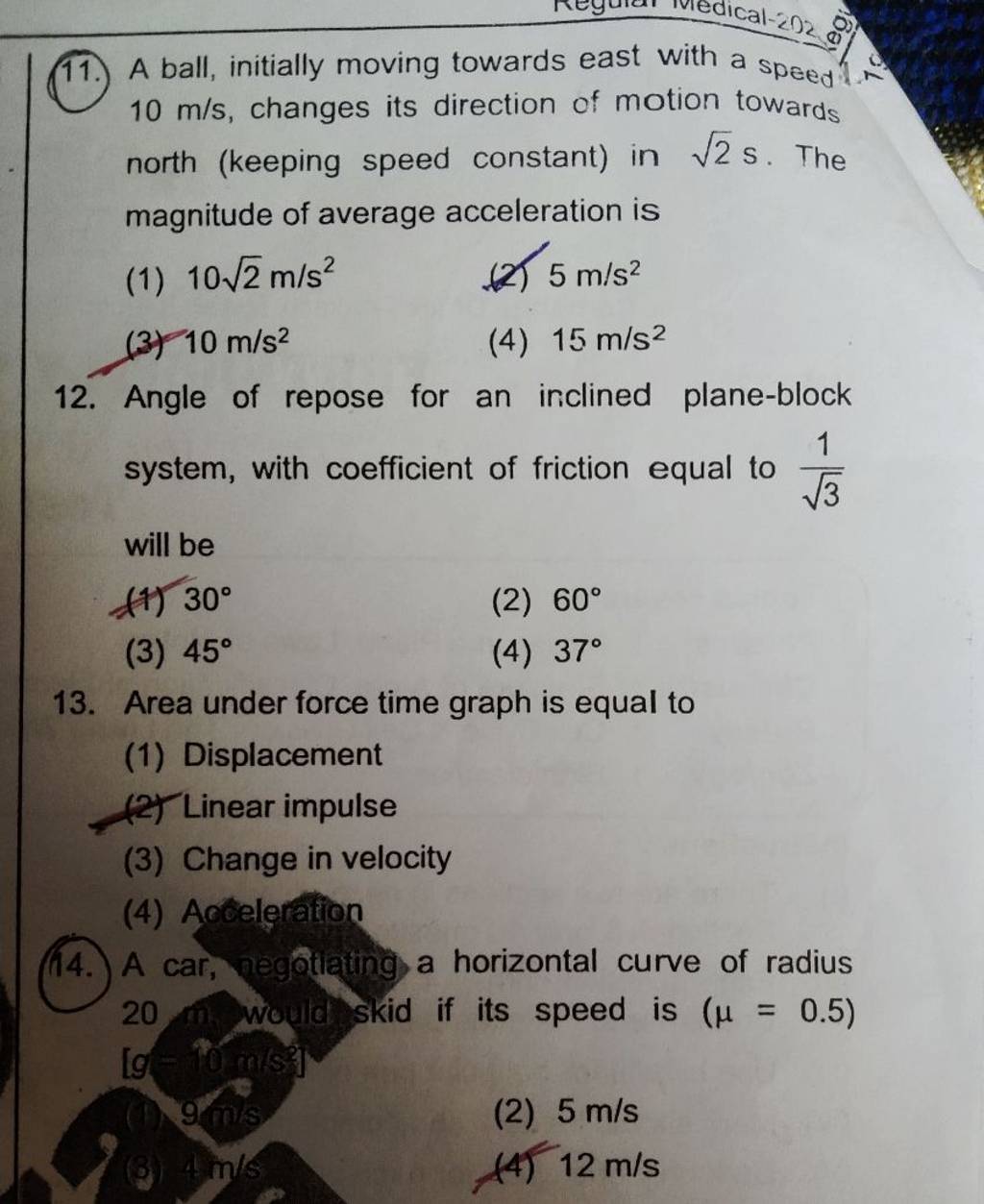 Area Under Force Time Graph