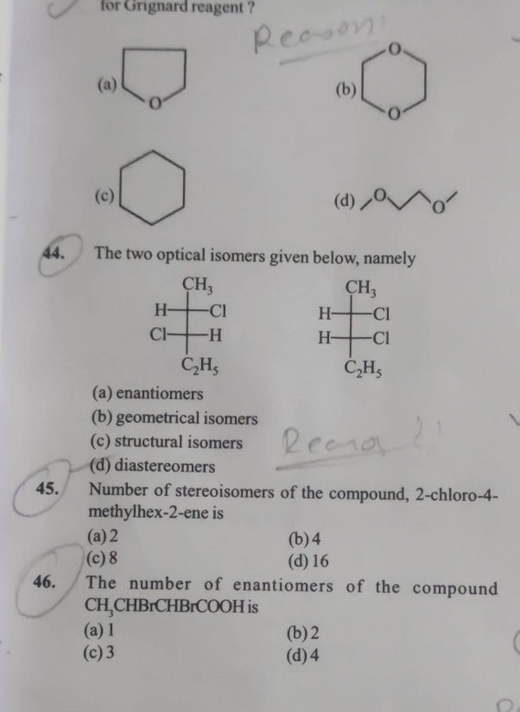 The two optical isomers given below, namely Filo