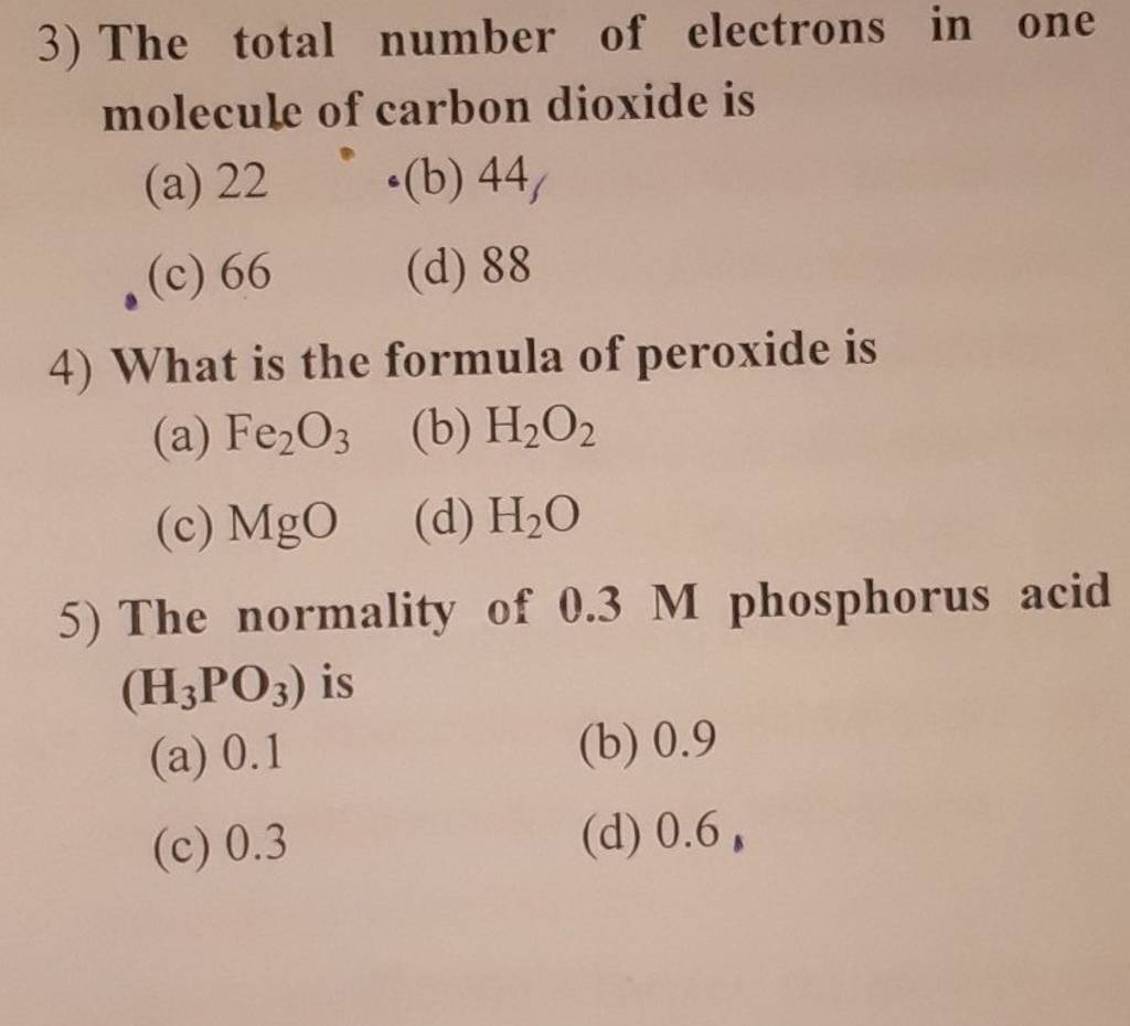 total number of electrons in one molecule of co2