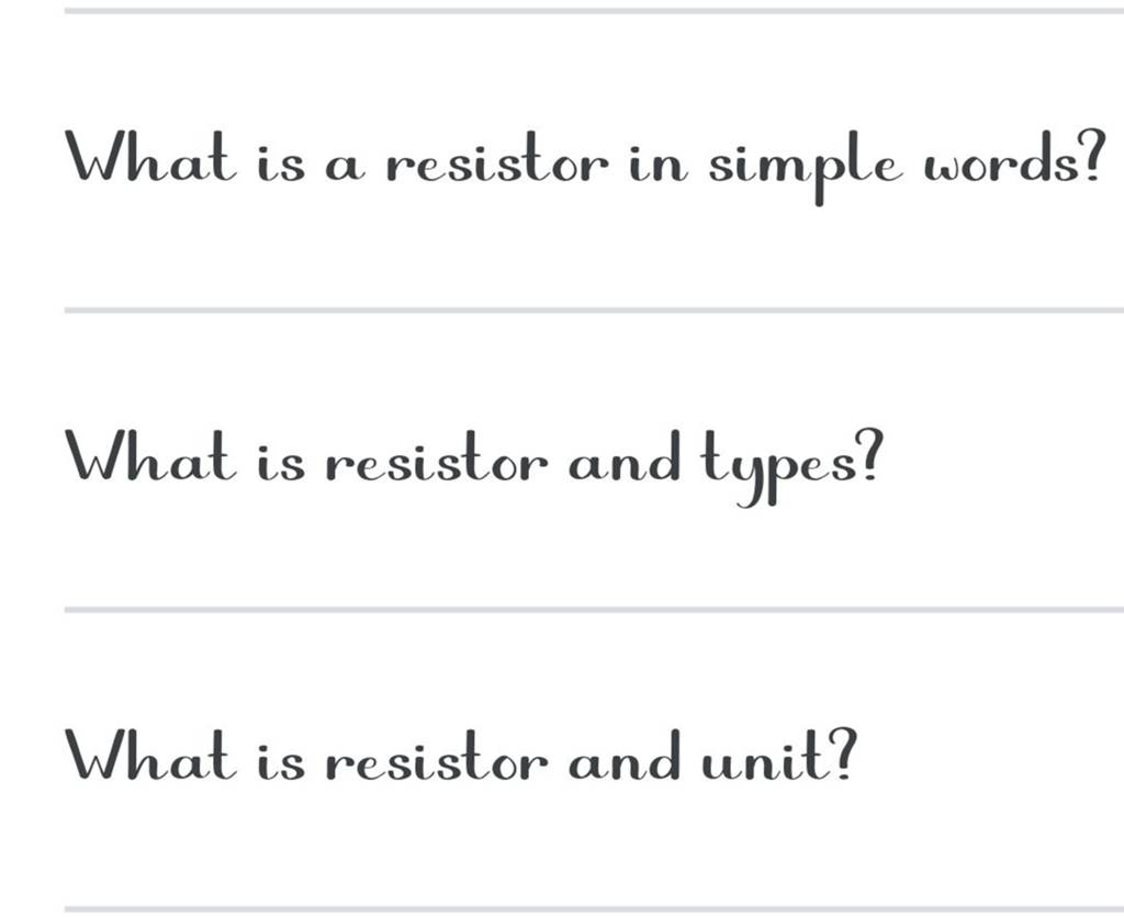 What is a resistor in simple words? What is resistor and types? What is r..