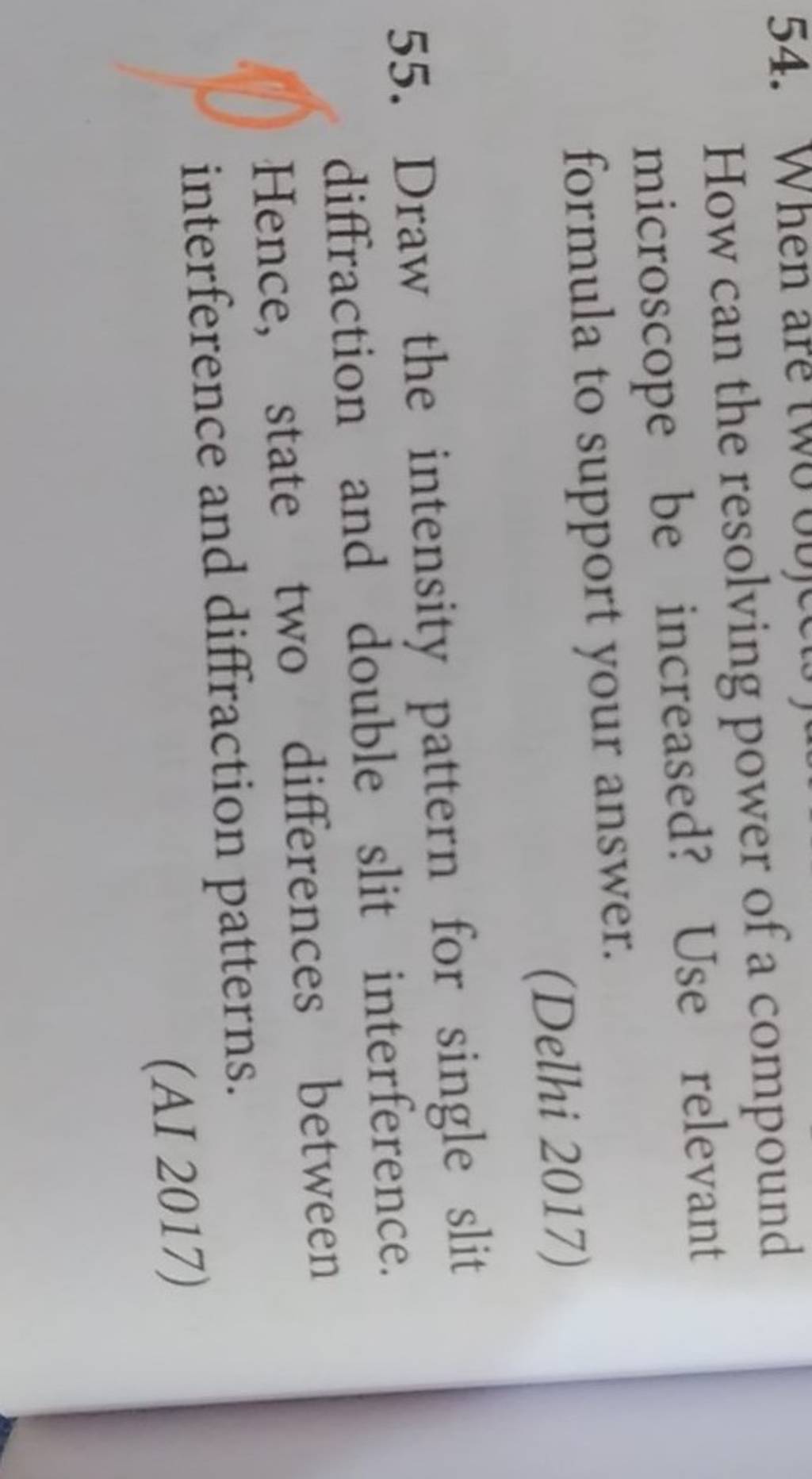 How can the resolving power of a compound microscope be increased? Use re..