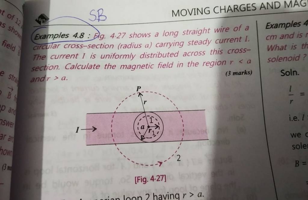 SB MOVING CHARGES AND MAG cection. Calculate is the magnty distributed ac..
