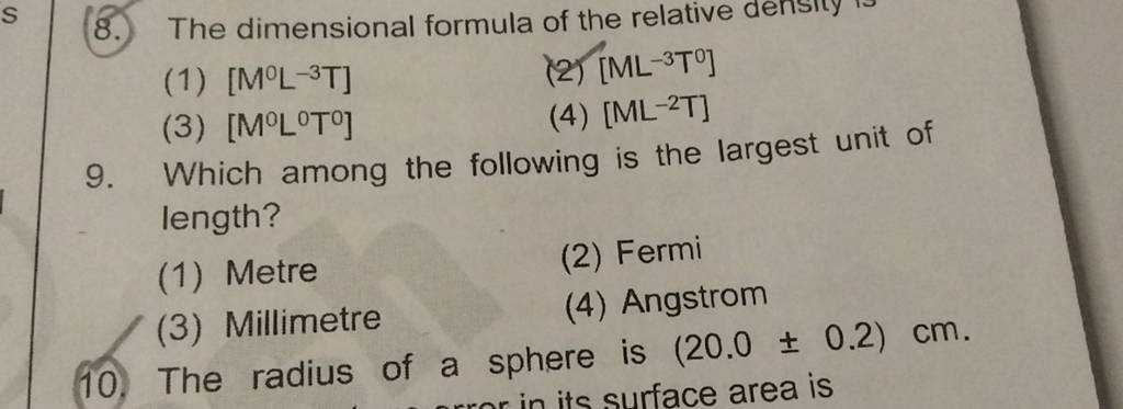 which-among-the-following-is-the-largest-unit-of-length-filo