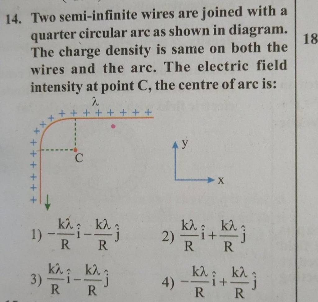 Two Semi Infinite Wires Are Joined With A Quarter Circular Arc As Shown I 8779