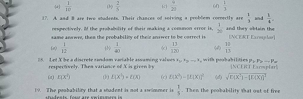 Let X be a discrete random variable assuming values x1 ,x2 ,…,x11 with p..