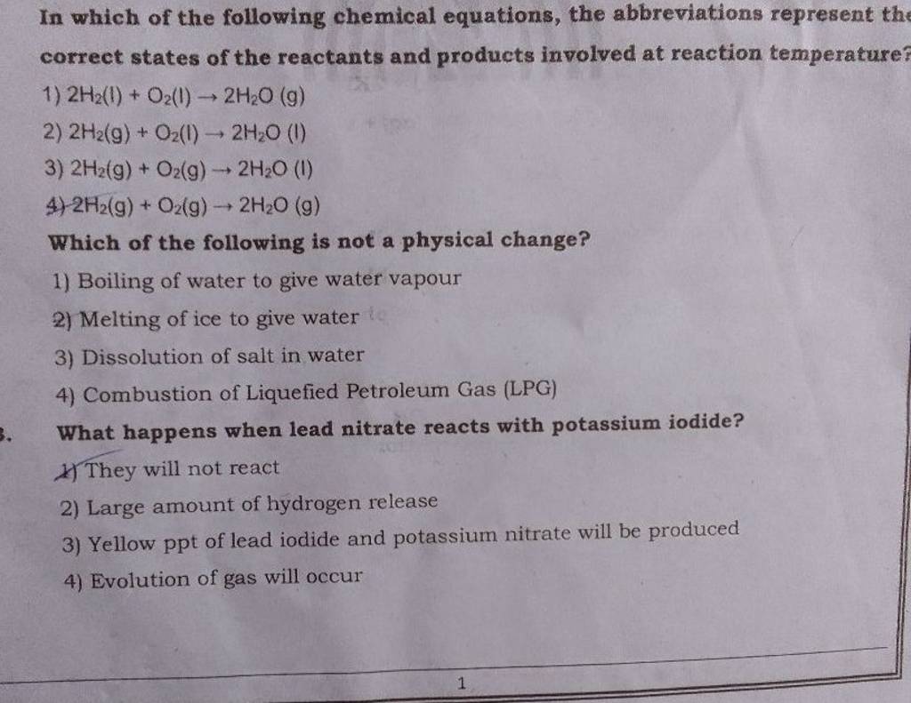  What Happens When Lead Nitrate Reacts With Potassium Iodide H They Will 