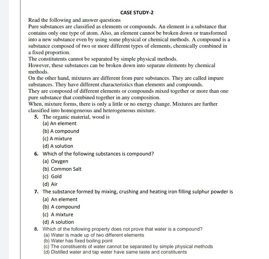 The substance formed by mixing, crushing and heating iron filling sulphur..