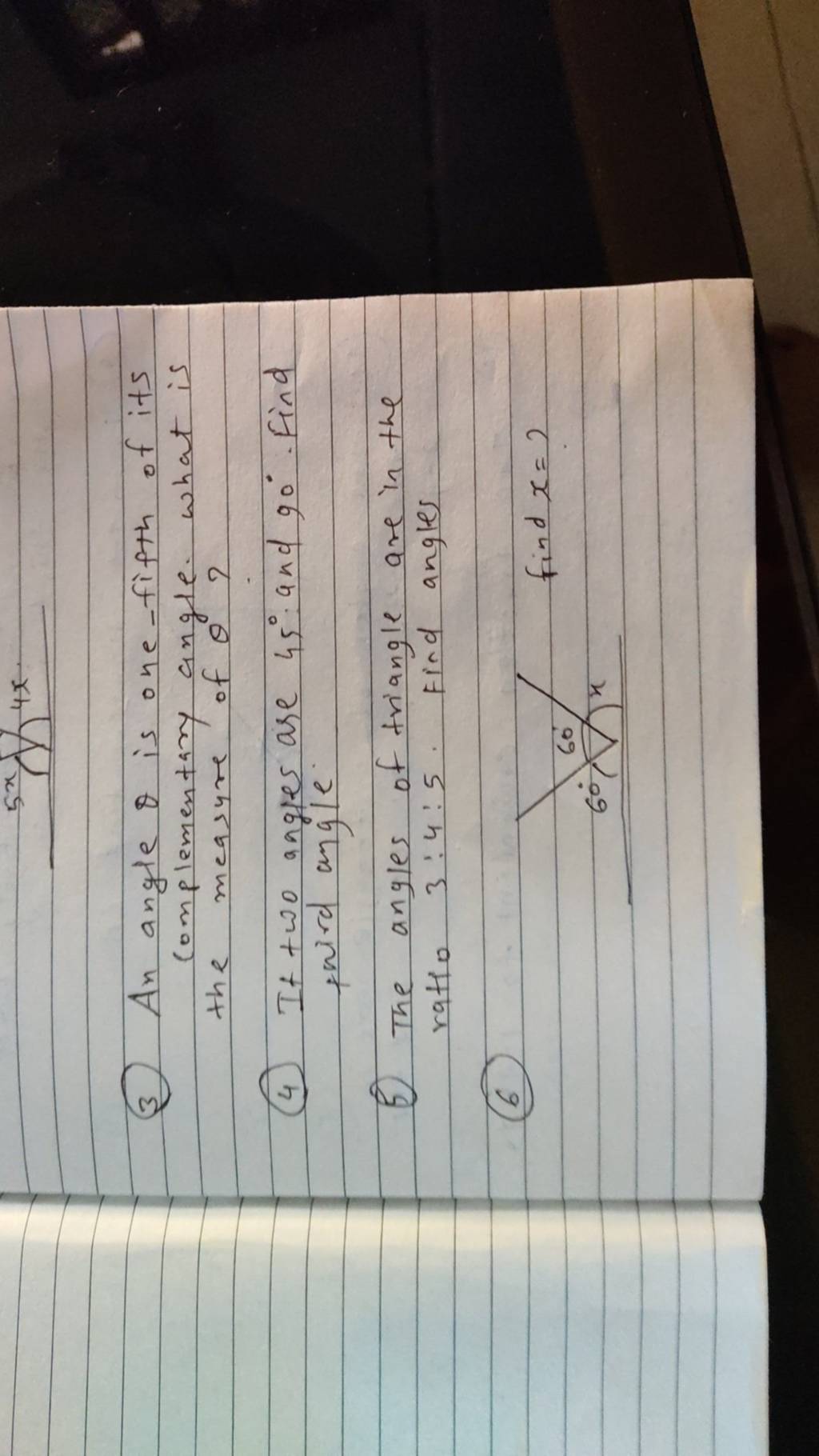 3-an-angle-is-one-fifth-of-its-complementary-angle-what-is-the-measu