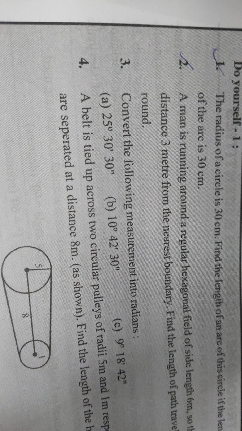 1-the-radius-of-a-circle-is-30-cm-find-the-length-of-an-arc-of-this-cir