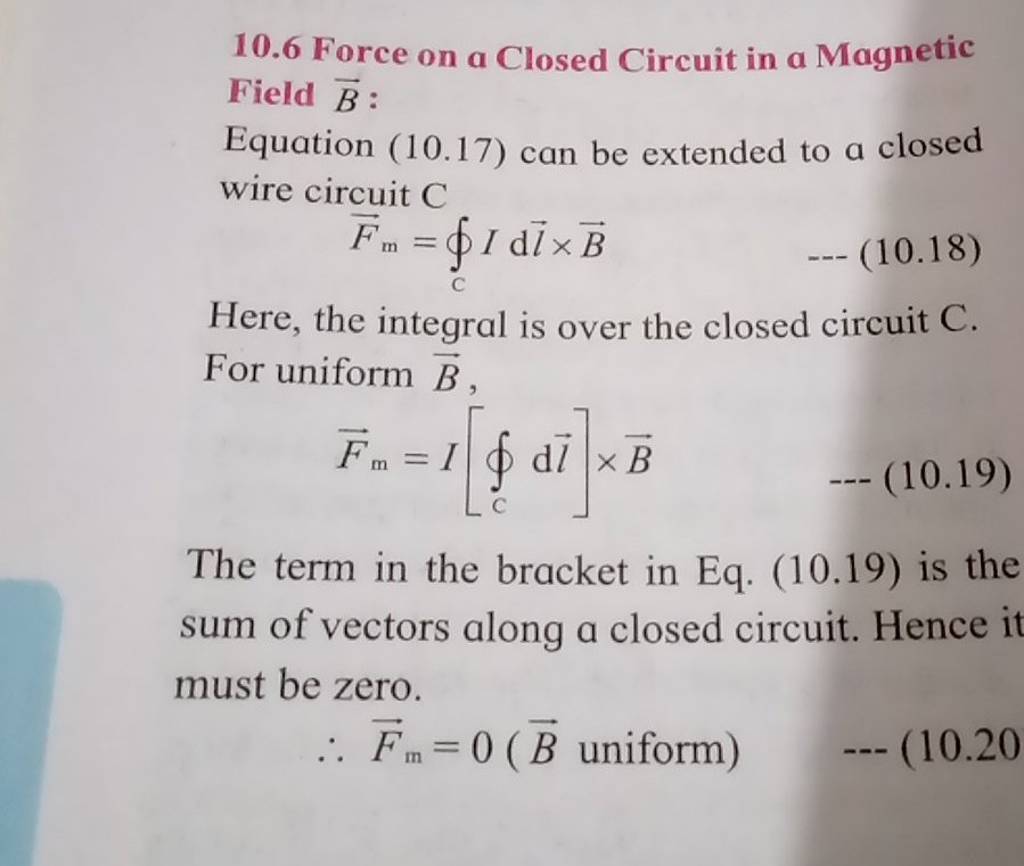 magnetic force equation