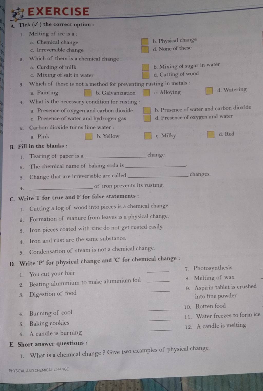 Melting of wax 9. Aspirin tablet is crushed into fine powder Filo