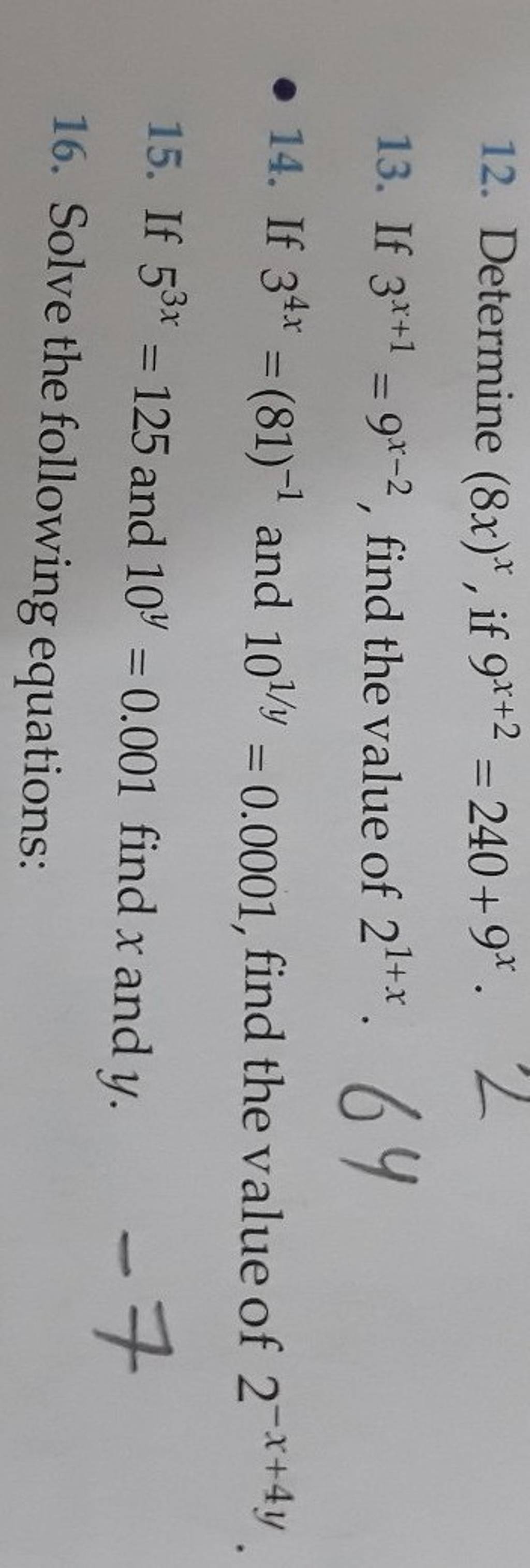 12-determine-8x-x-if-9x-2-240-9x-13-if-3x-1-9x-2-find-the-value-of