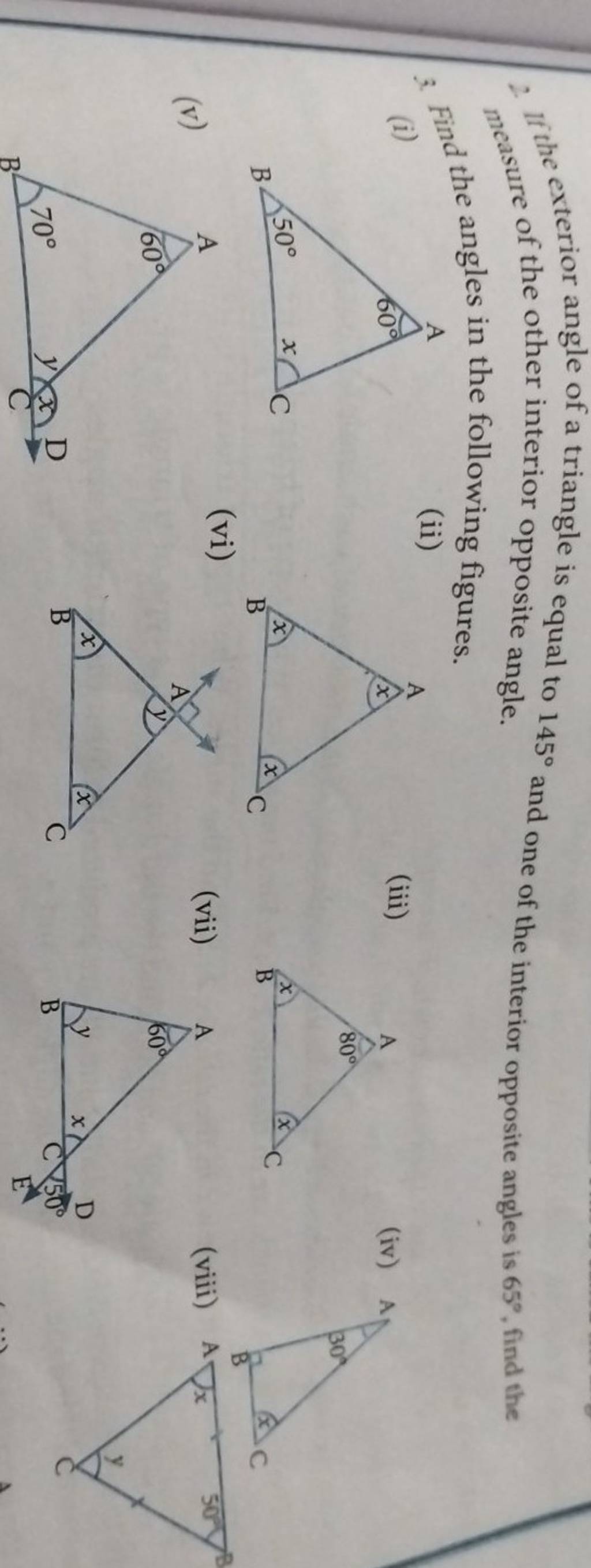 2-if-the-exterior-angle-of-a-triangle-is-equal-to-145-and-one-of-the-in