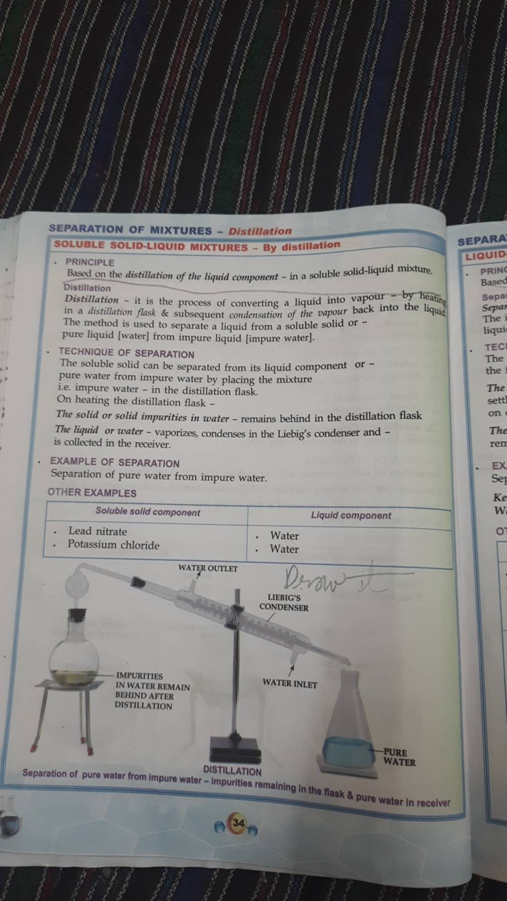 Separation Of Mixtures Distillation Soluble Solid Liquid Mixtures By