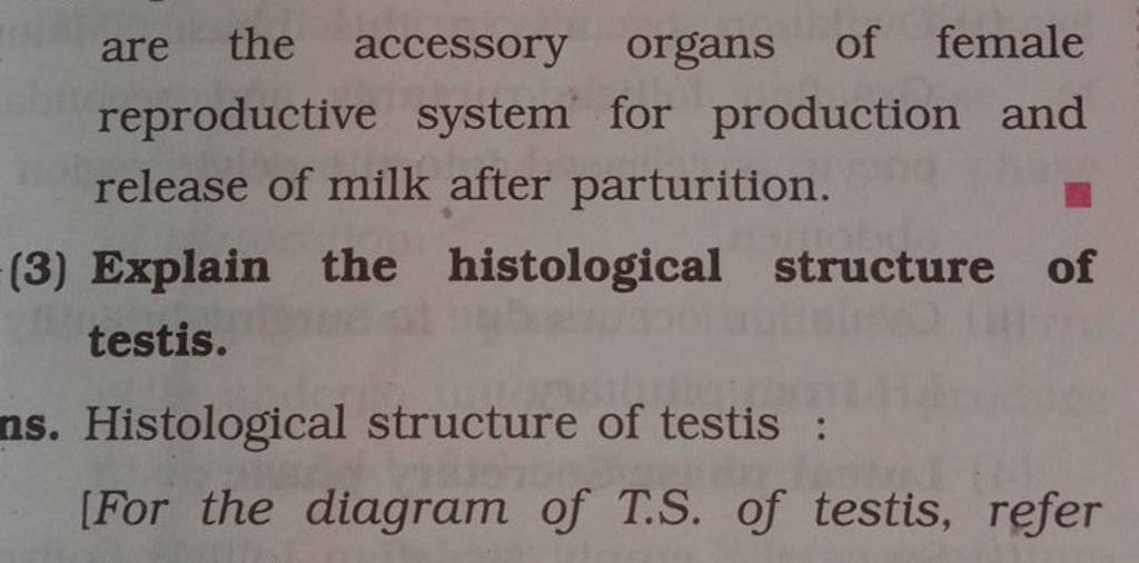 are the accessory organs of female reproductive system for production and..