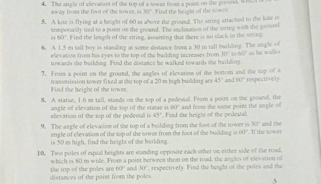 4-the-angle-of-elevation-of-the-top-of-a-tower-from-a-point-on-the-groun