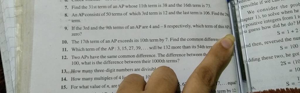 7-find-the-31st-term-of-an-ap-whose-11-th-term-is-38-and-the-16-th-term