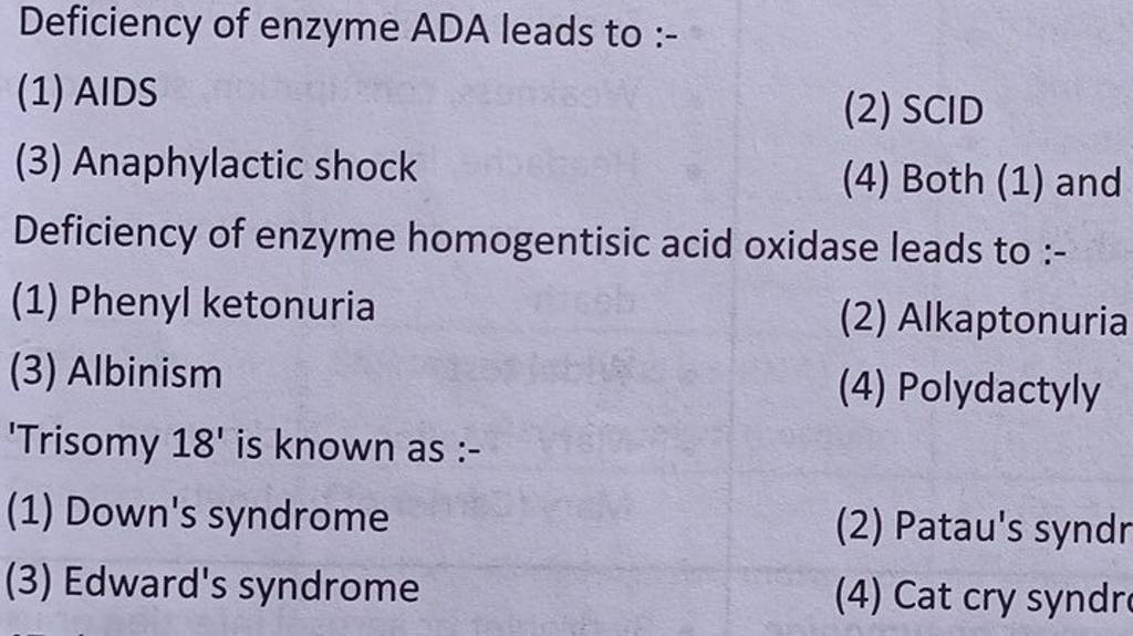 Deficiency of enzyme homogentisic acid oxidase leads to Filo