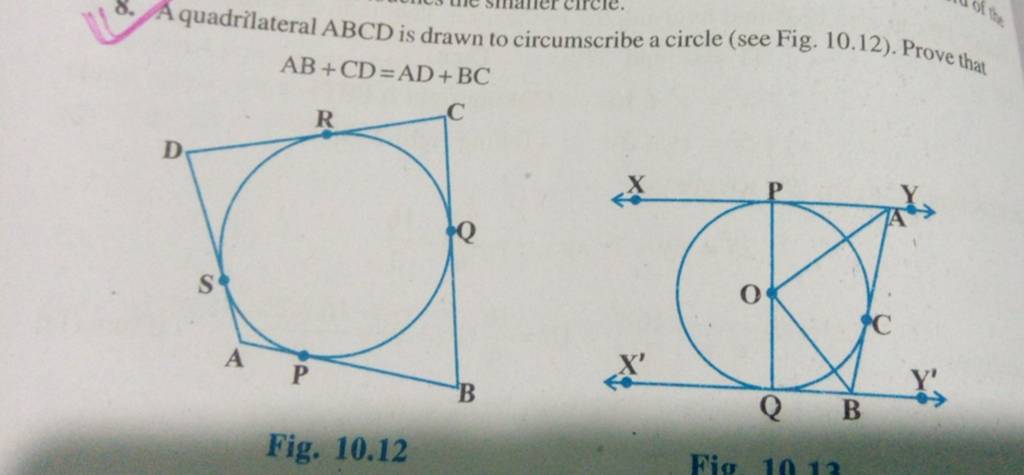 10 A Quadrilateral Abcd Is Drawn To Circumscribe A Circle See Fig 101 5442