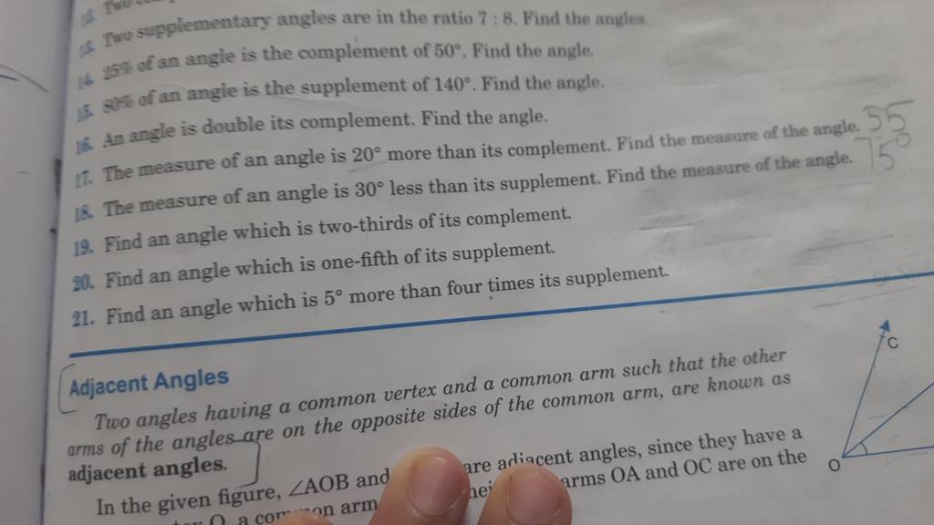 2 supplementary angles are in the ratio 4 is to 5