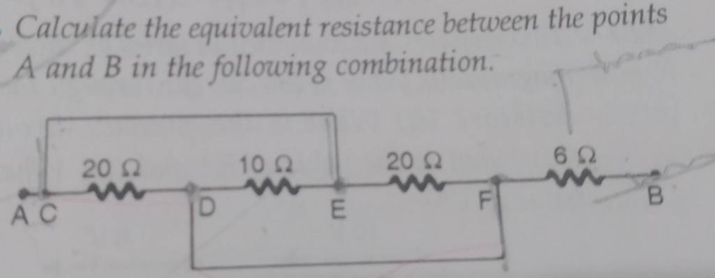 Calculate The Equivalent Resistance Between The Points A And B In The Fol..