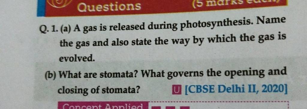 Q 1 a A Gas Is Released During Photosynthesis Name The Gas And Also photosynthesis-bbc-bitesize