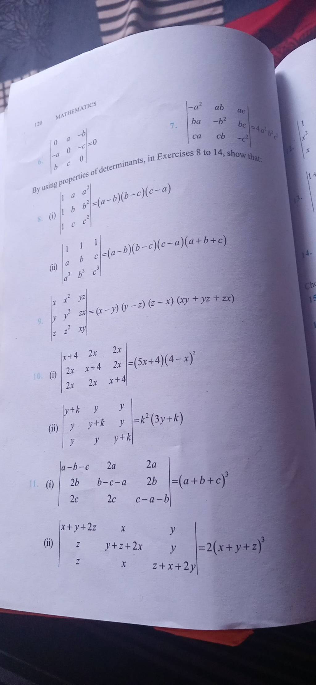 By Using Properties Of Determinants, In Exercises 8 To 14 , Show That: ∣∣..