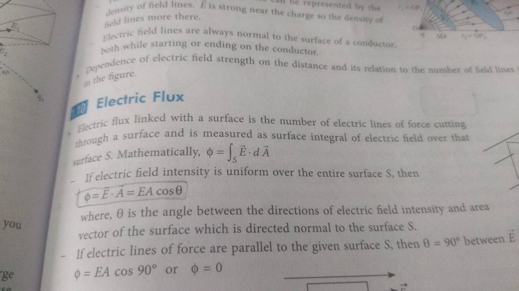 ficld lines more there. Flectric field lines are always normal to the sur..