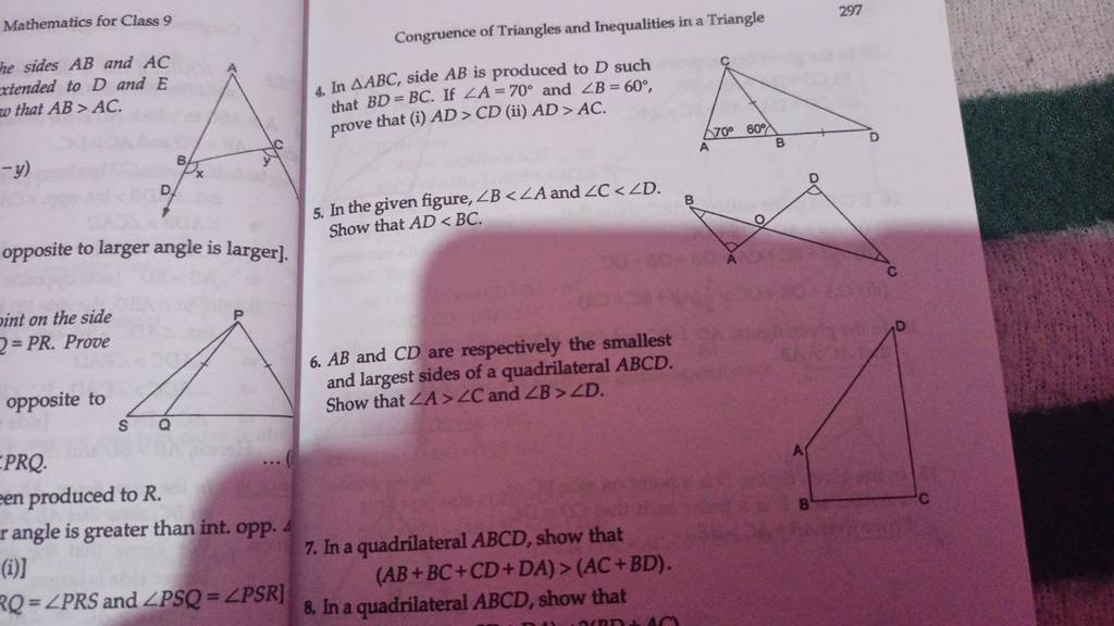 congruence of triangles class 9 worksheet with answers