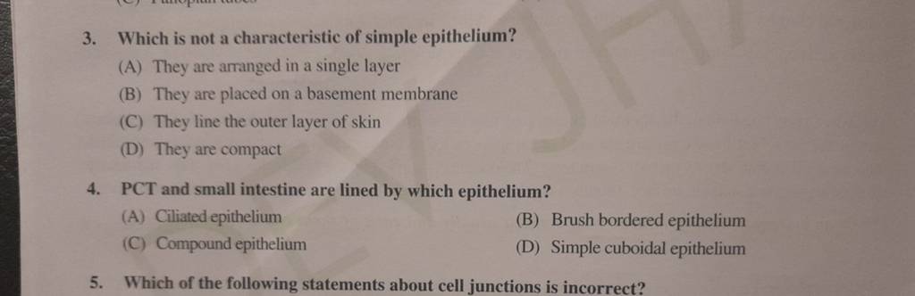 PCT and small intestine are lined by which epithelium?
