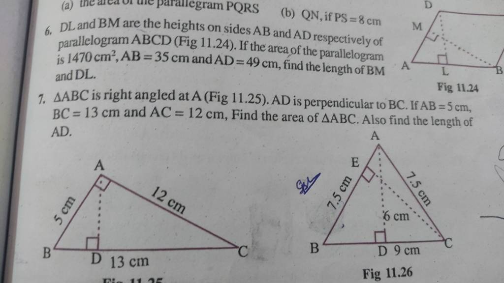 6. DL And BM Are The Heights On Sides AB And AD Respectively Of Parallelo..