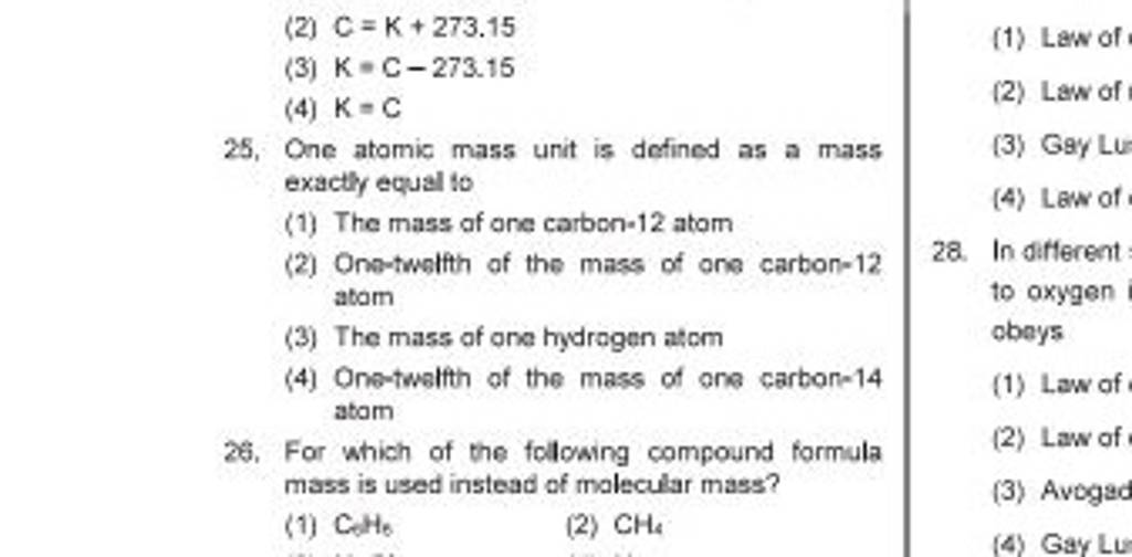 25-one-atomic-mass-unit-is-defined-as-a-mass-exactsy-equal-to-1-the-ma