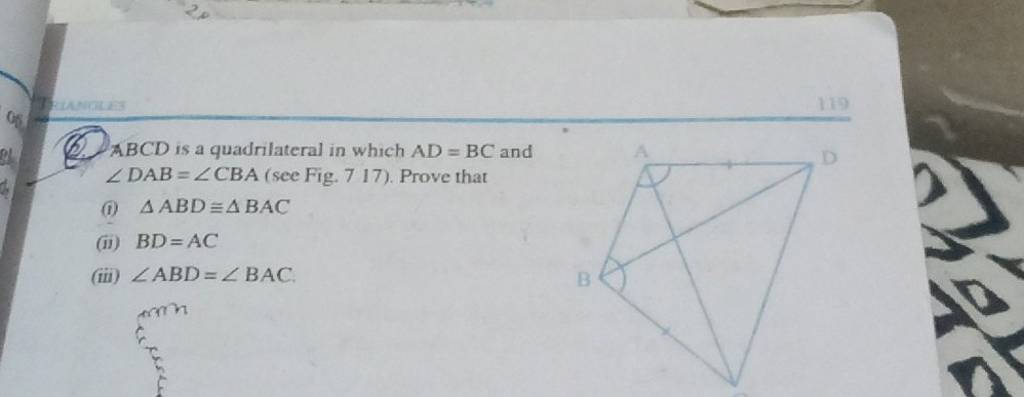 2 Abcd Is A Quadrilateral In Which Adbc And ∠dab∠cba See Fig 7 17 5582