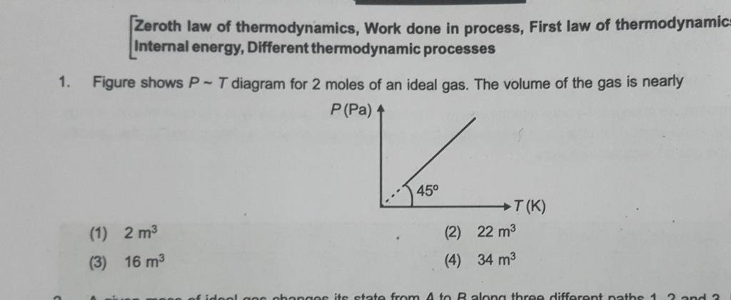 Zeroth Law Of Thermodynamics Work Done In Process First Law Of Thermody 5300