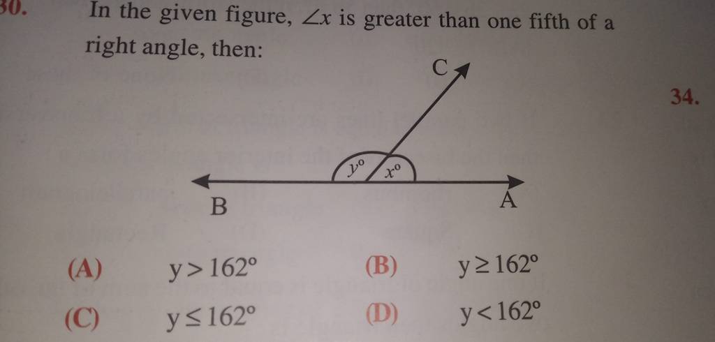 In The Given Figure x Is Greater Than One Fifth Of A Right Angle Then in-the-given-figure-x-is-greater-than-one-fifth-of-a-right-angle-then