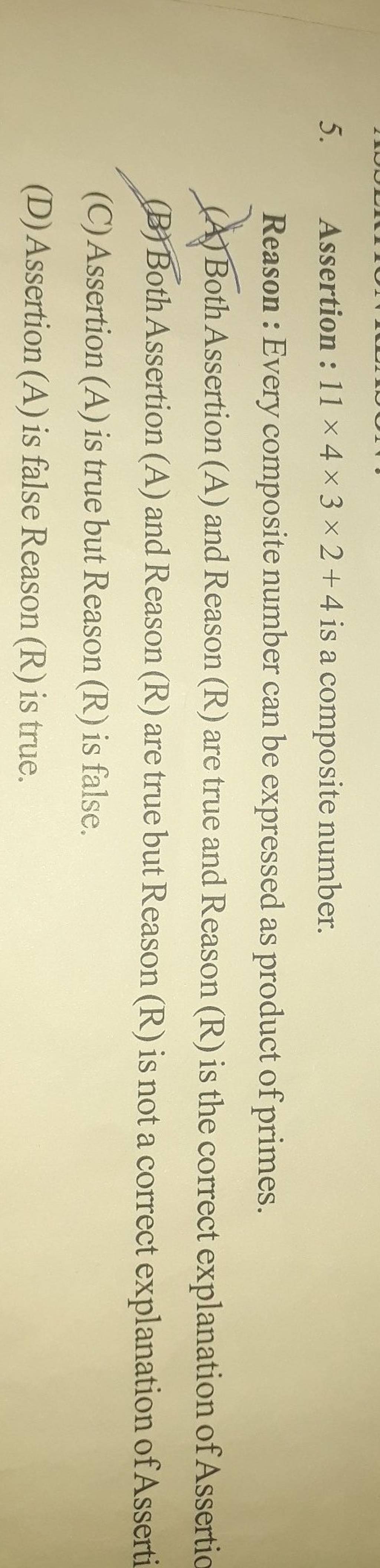 assertion 15 is a composite number