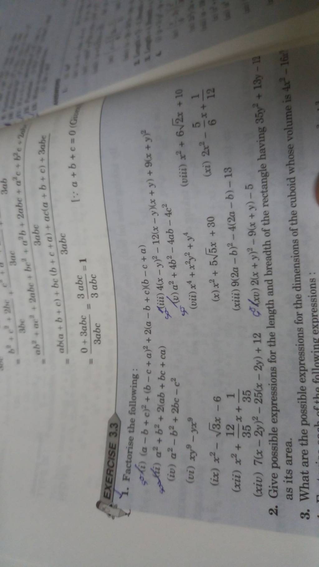 3bcb2 C2 2bc 3acc2 A 3ab 3abcab A B C B C A Ac A B C 3abc 3ab