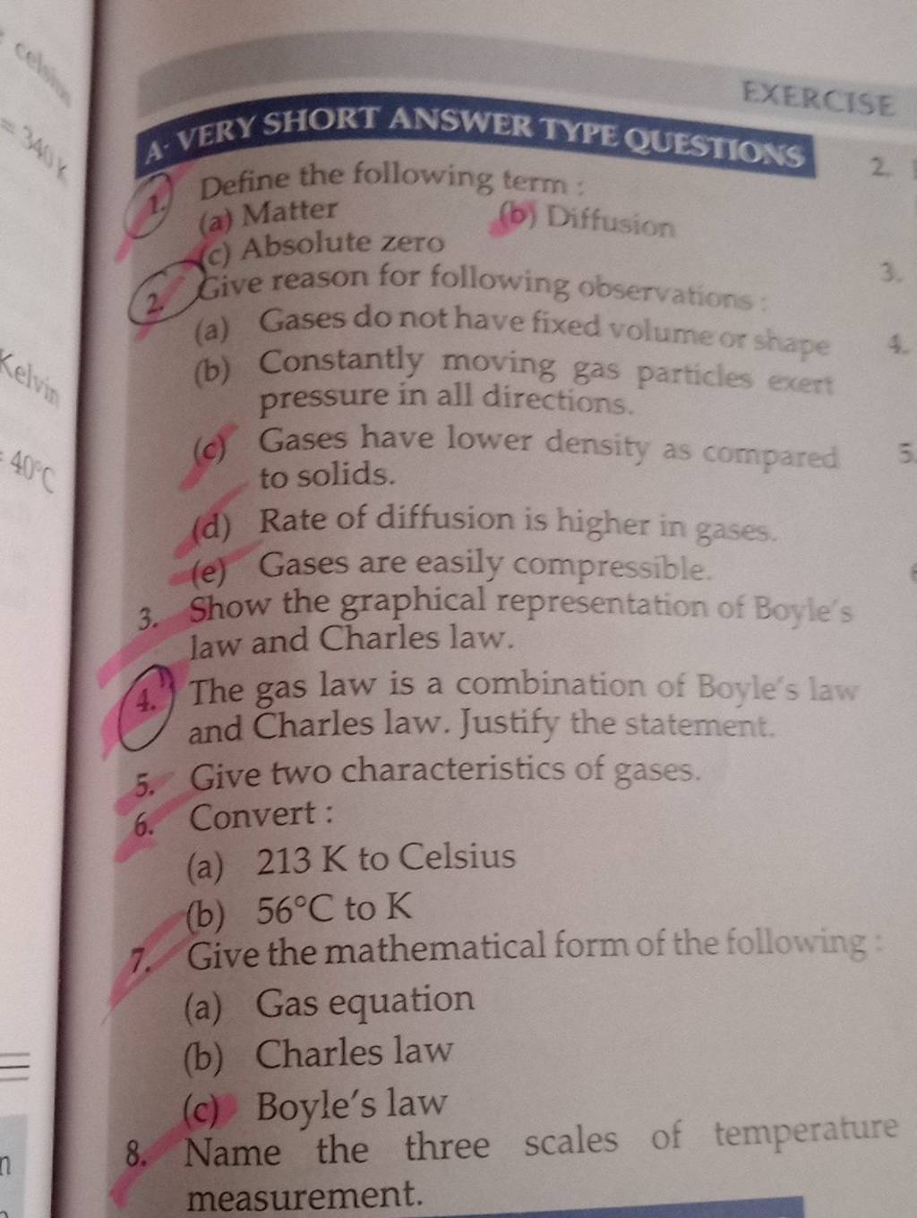 VERY SHORT ANSWER TYPE QUESTIONS 1. Define the (a) Matter Filo