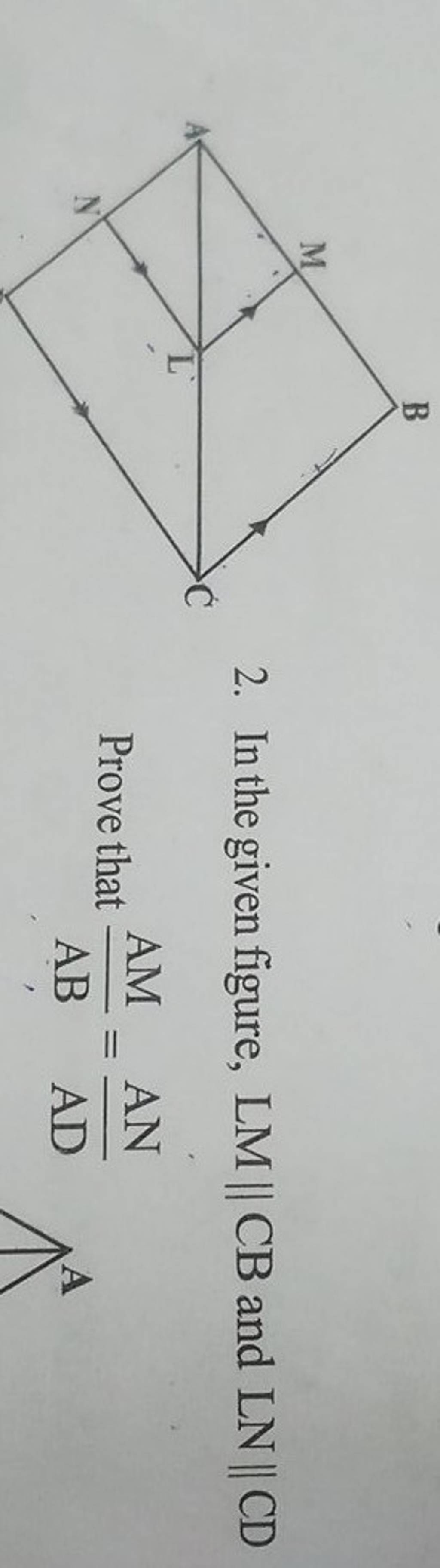 2. In The Given Figure, LM∥CB And LN∥CD | Filo