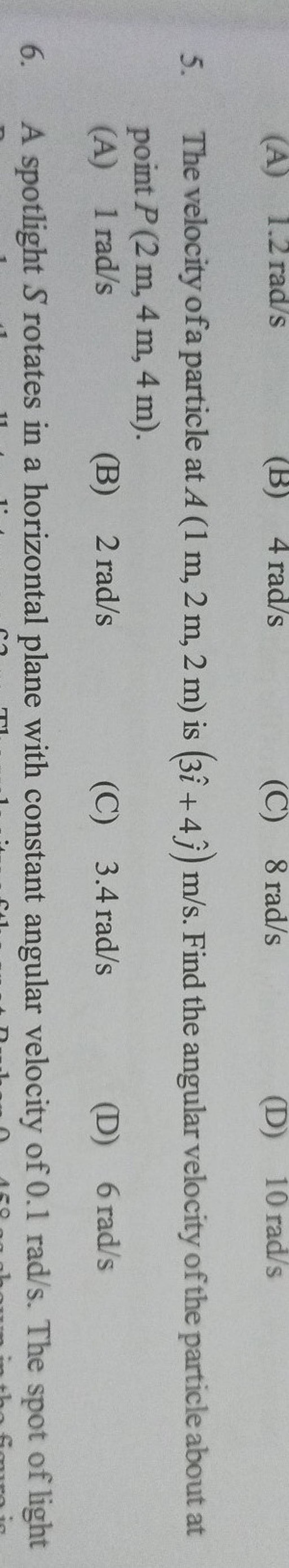 the-velocity-of-a-particle-at-a-1-m-2-m-2-m-is-3i-4j-m-s-find-the-a