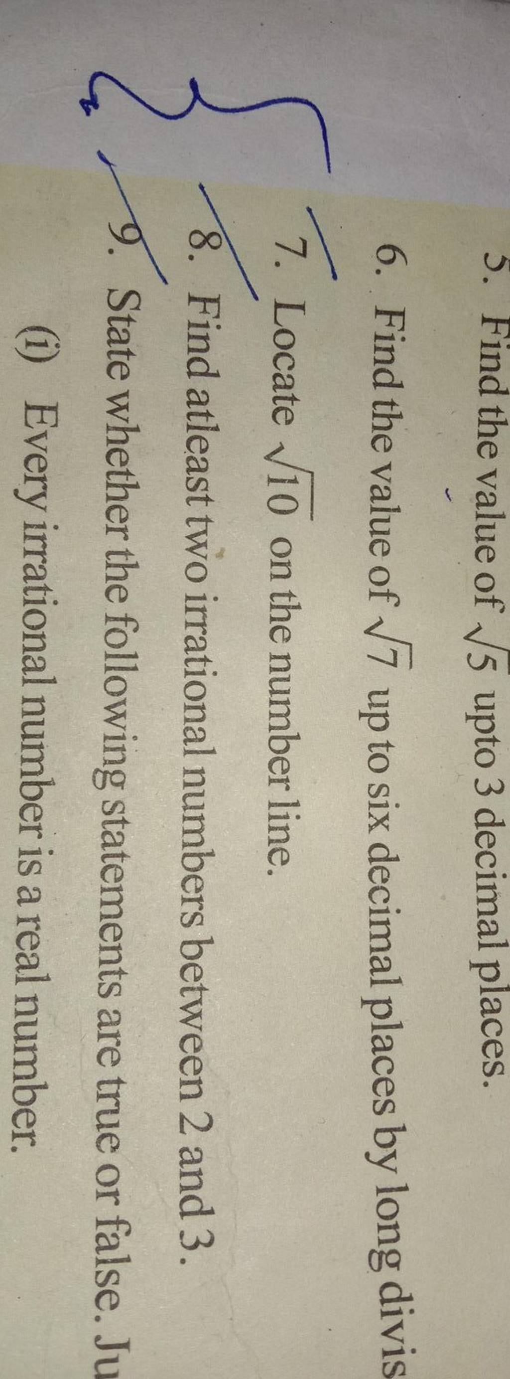 find the value of root 5 upto 3 decimal places