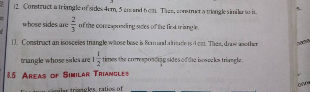 12 Construct A Triangle Of Sides 4 Cm5 Cm And 6 Cm Then Construct A T 0440