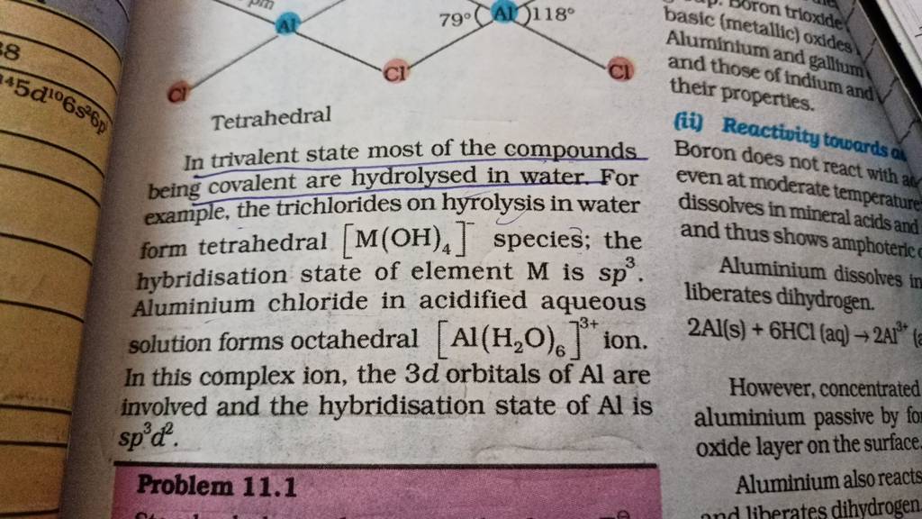 In trivalent state most of the compounds Boron does not react with being