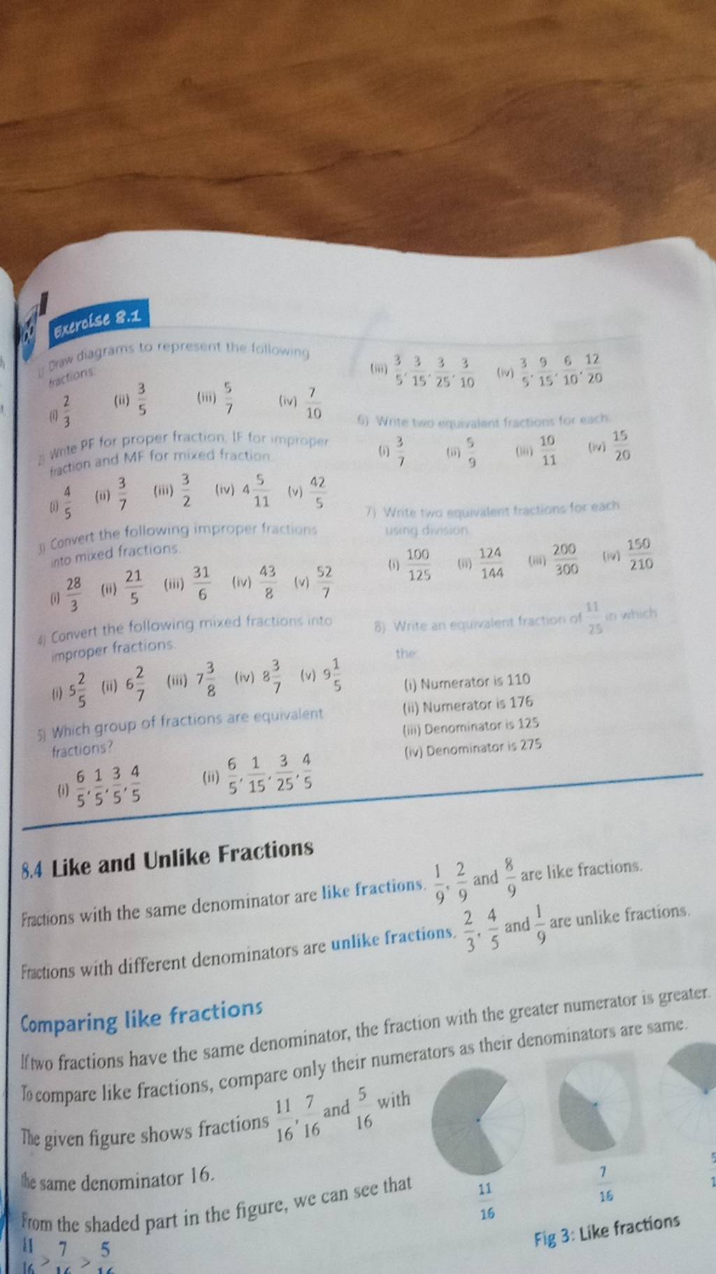 1-exercise-8-1-diagrams-to-represent-the-following-draw-fractions-1-2-3