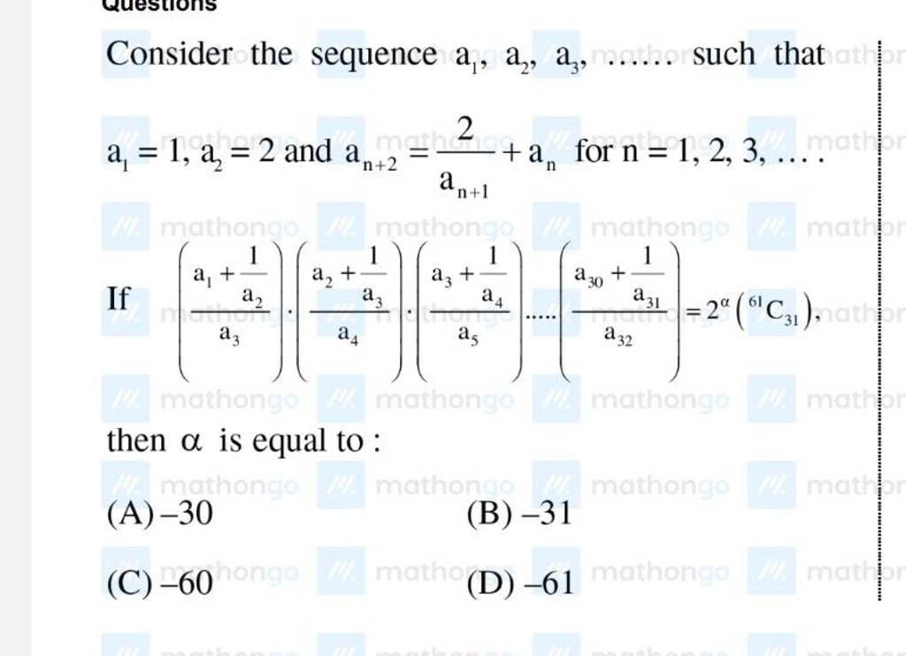 Consider The Sequence A1 A2 A3 Such That A1 1a2 2 And An2 An1 3929