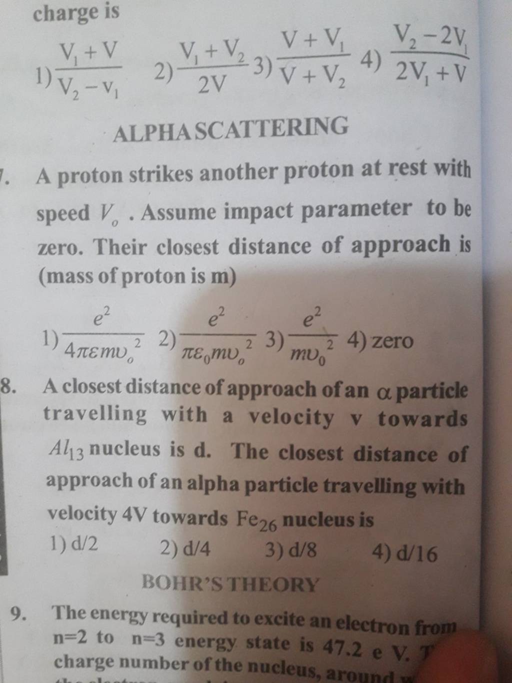 a-closest-distance-of-approach-of-an-particle-travelling-with-a-velocit